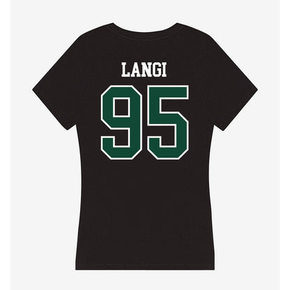 Portland State - NCAA Football : Siaosi Langi - Women's V-Neck T-Shirt-1