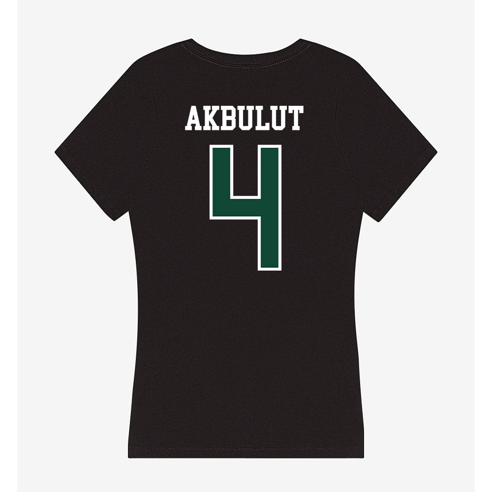 Portland State - NCAA Women's Volleyball : Asya Akbulut - Women's V-Neck T-Shirt-1