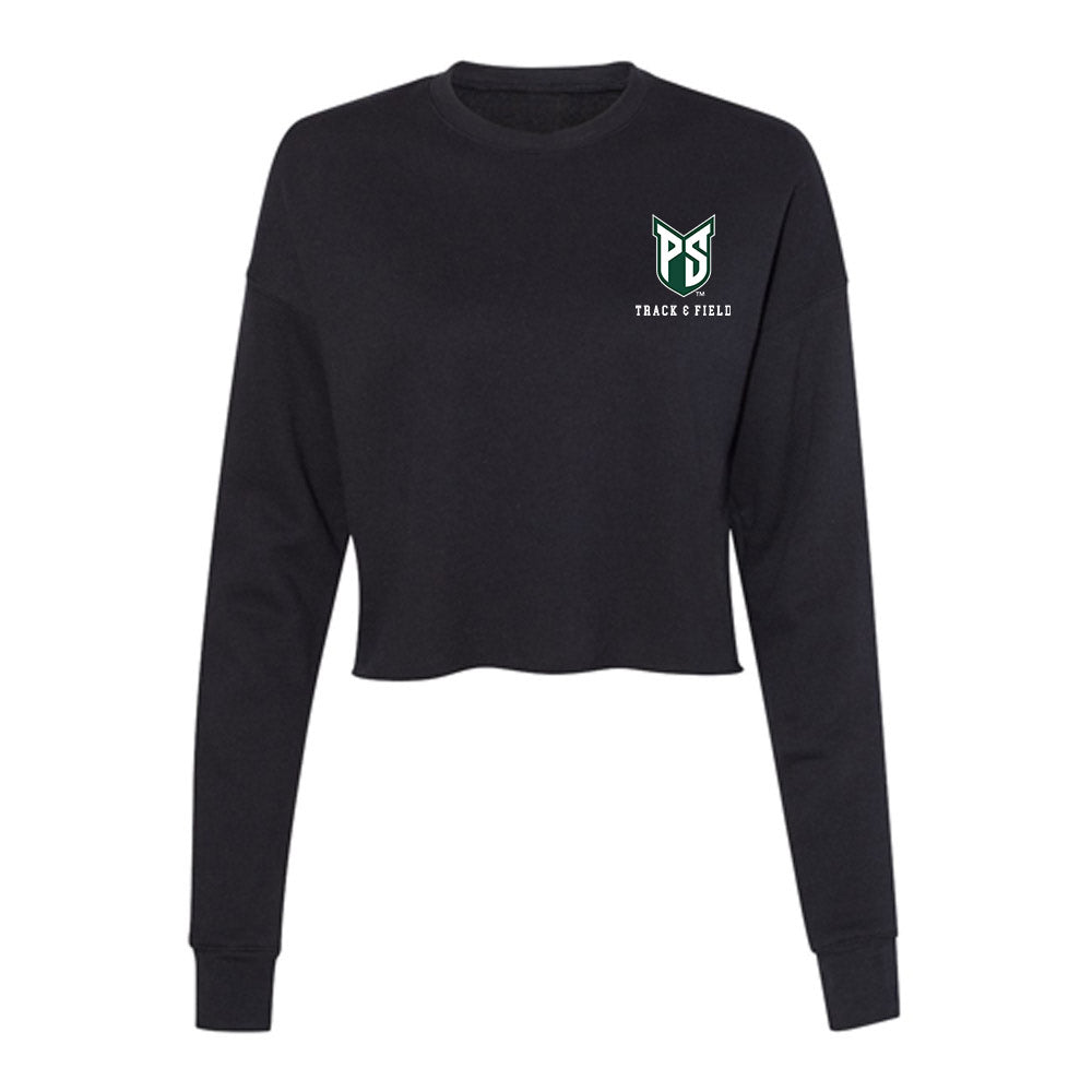 Portland State - NCAA Men's Track & Field : Ari Smith - Women's Cropped Crew Fleece-0