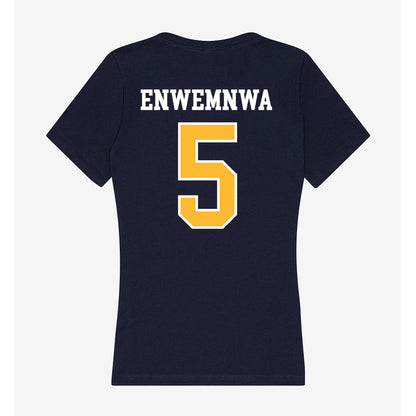 UW Eau Claire - NCAA Men's Soccer : Oge Enwemnwa - Women's V-Neck T-Shirt-1