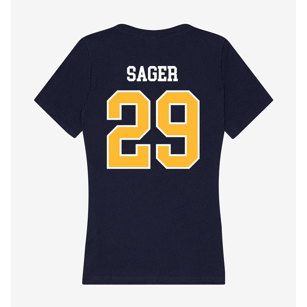 UW Eau Claire - NCAA Football : DeShaun Sager - Women's V-Neck T-Shirt-1