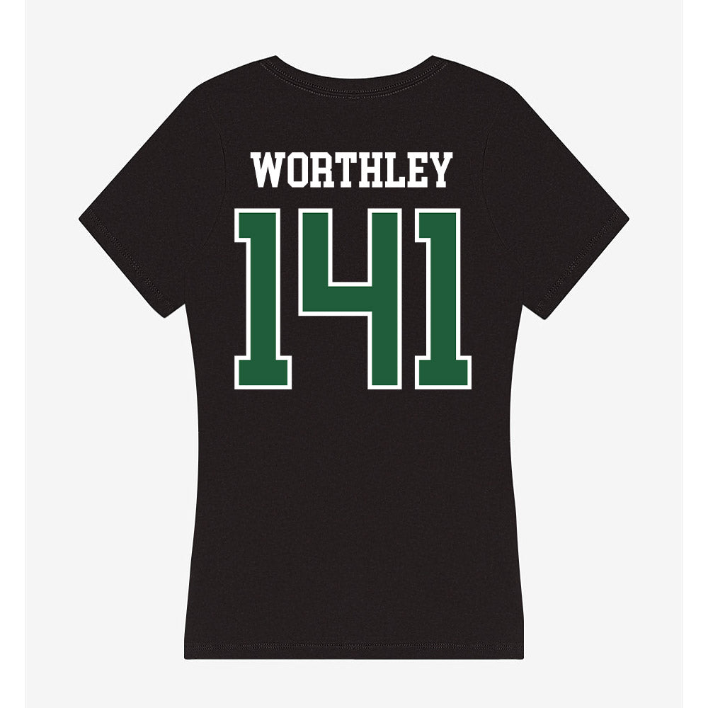 Utah Valley - NCAA Wrestling : Jason Worthley - Women's V-Neck T-Shirt-1