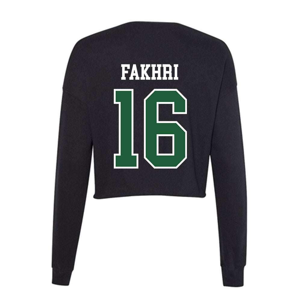 Utah Valley - NCAA Men's Soccer : Idin Fakhri - Women's Cropped Crew Fleece-1