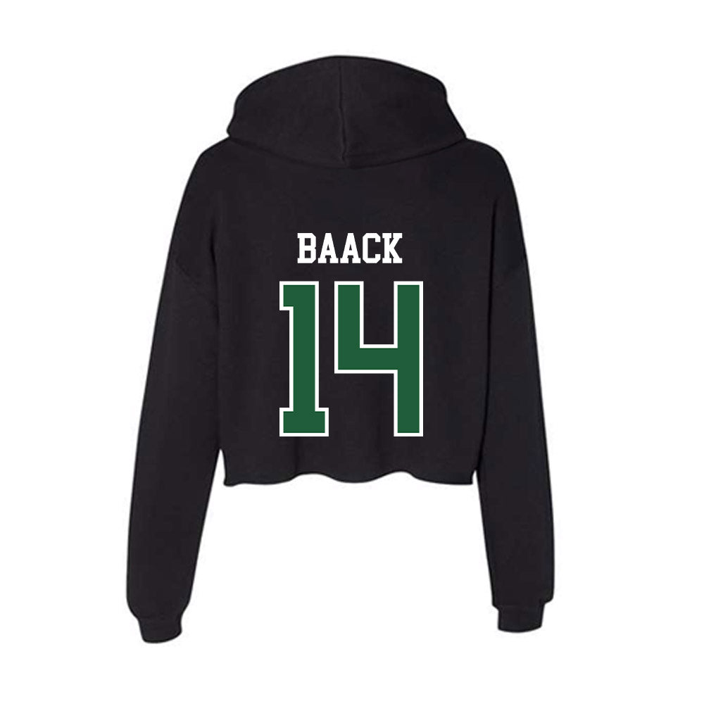 Utah Valley - NCAA Baseball : Cohen Baack - Women's Crop Fleece Hoodie-1