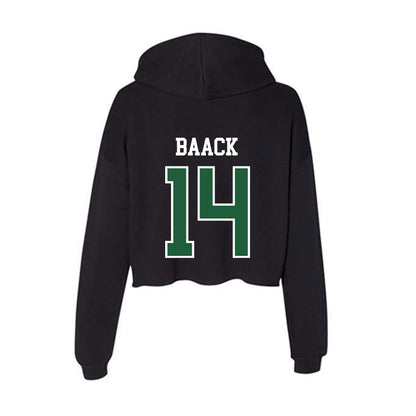 Utah Valley - NCAA Baseball : Cohen Baack - Women's Crop Fleece Hoodie-1