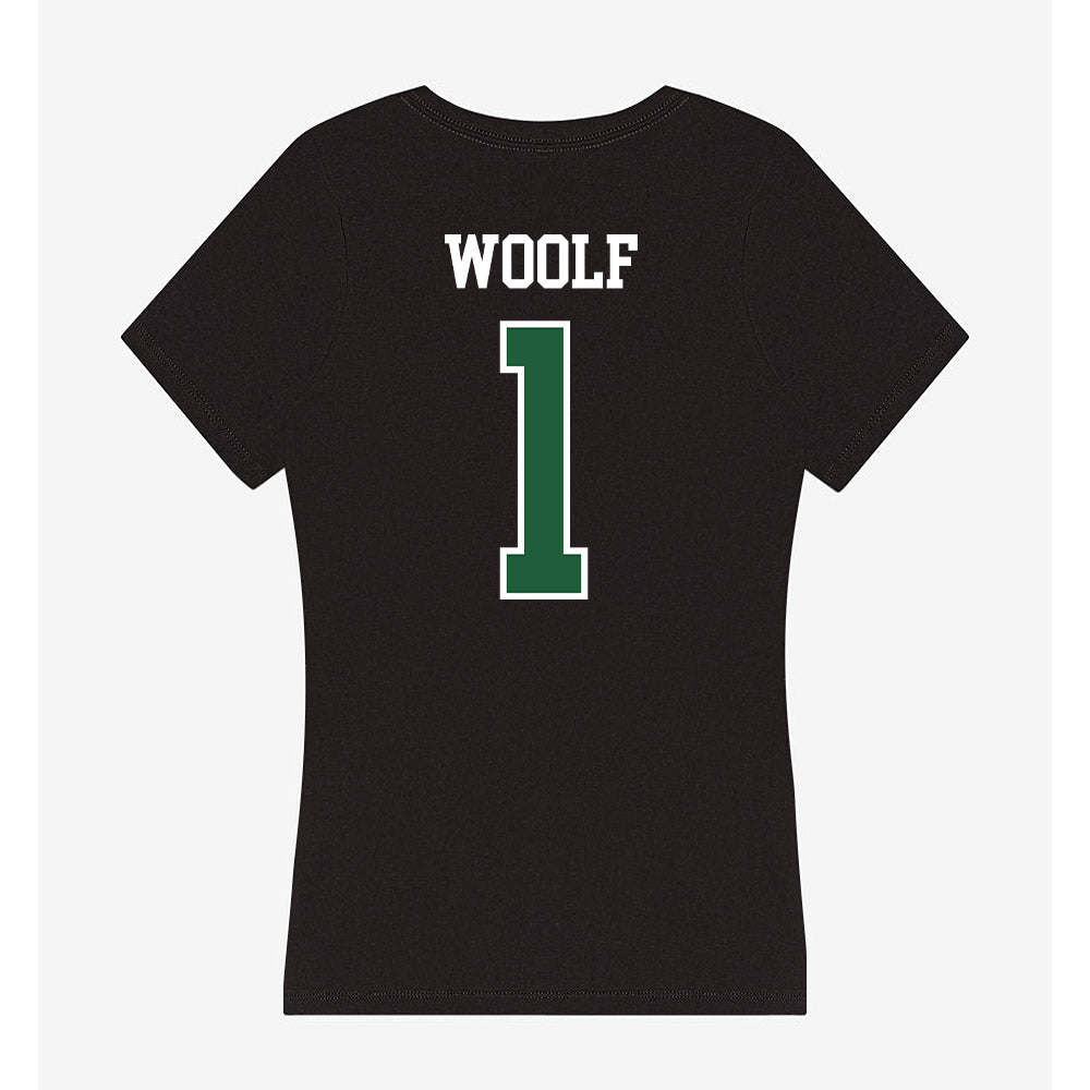 Utah Valley - NCAA Women's Volleyball : Maranda Woolf - Women's V-Neck T-Shirt-1