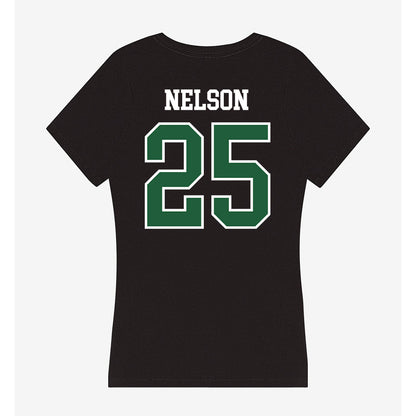 Utah Valley - NCAA Women's Basketball : Halle Nelson - Women's V-Neck T-Shirt-1