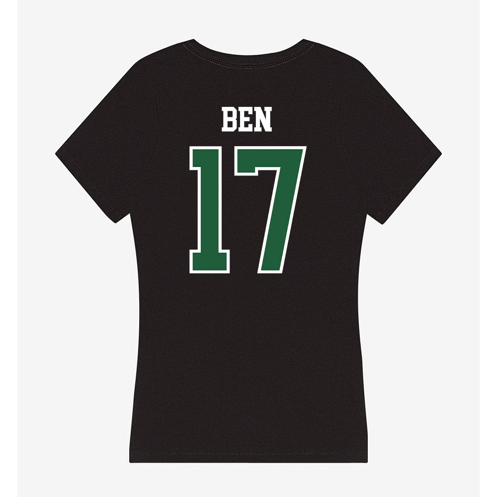 Utah Valley - NCAA Men's Soccer : Deontae Ben - Women's V-Neck T-Shirt-1
