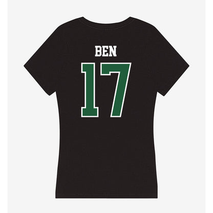 Utah Valley - NCAA Men's Soccer : Deontae Ben - Women's V-Neck T-Shirt-1