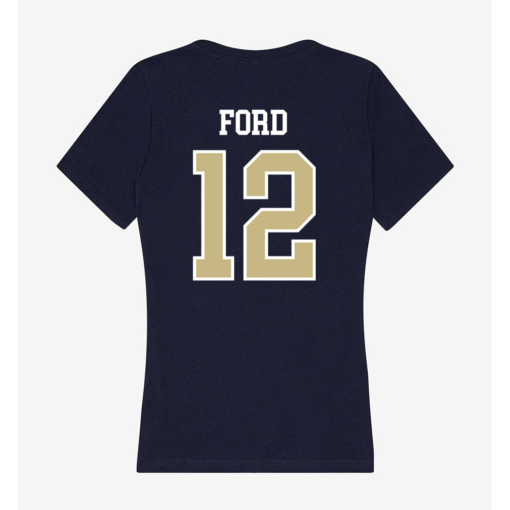 Oral Roberts - NCAA Men's Soccer : Zak Ford - Women's V-Neck T-Shirt-1