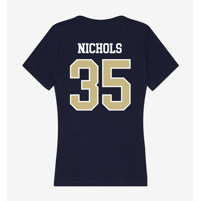 Oral Roberts - NCAA Baseball : Nate Nichols - Women's V-Neck T-Shirt-1