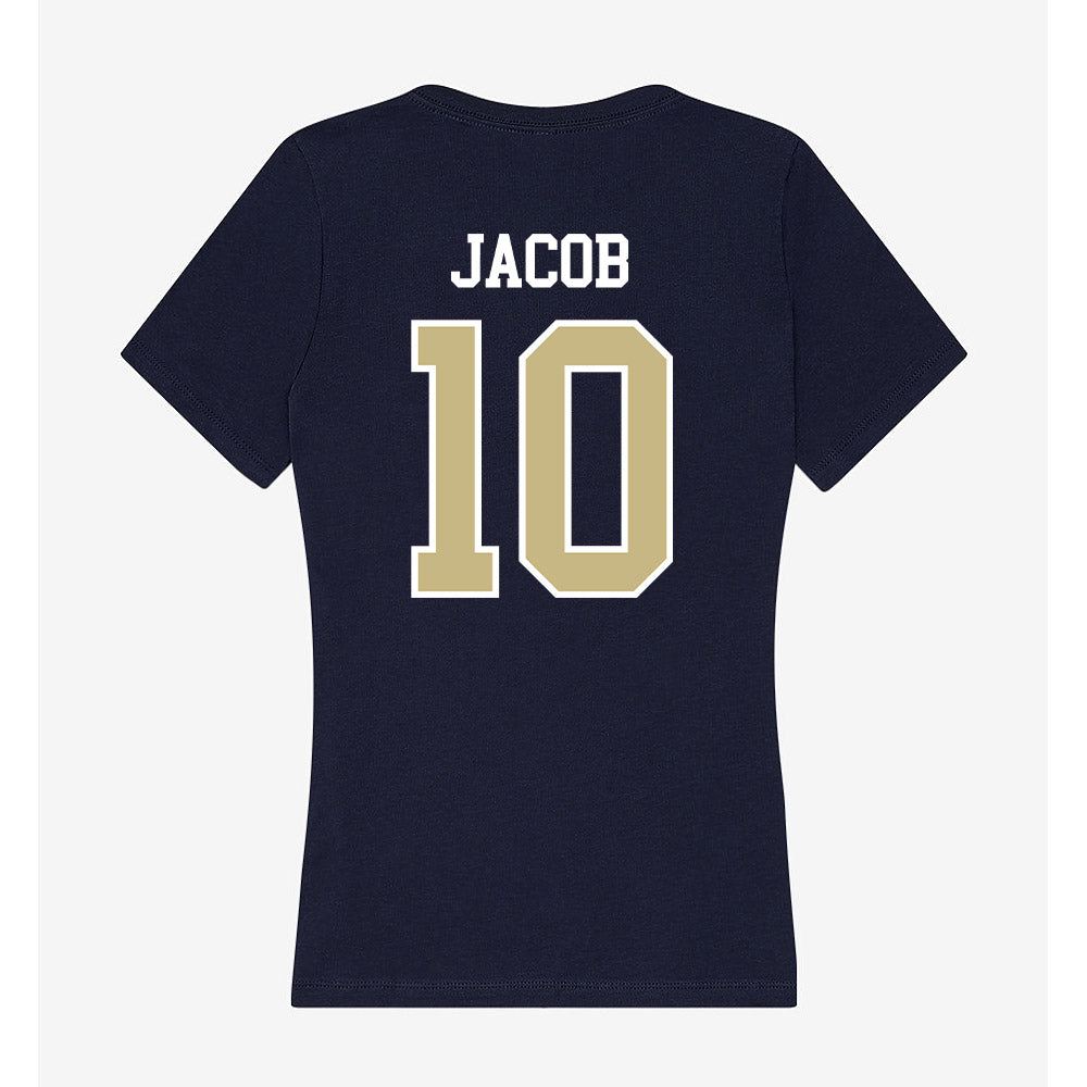 Oral Roberts - NCAA Men's Basketball : Aaron Jacob - Women's V-Neck T-Shirt-1