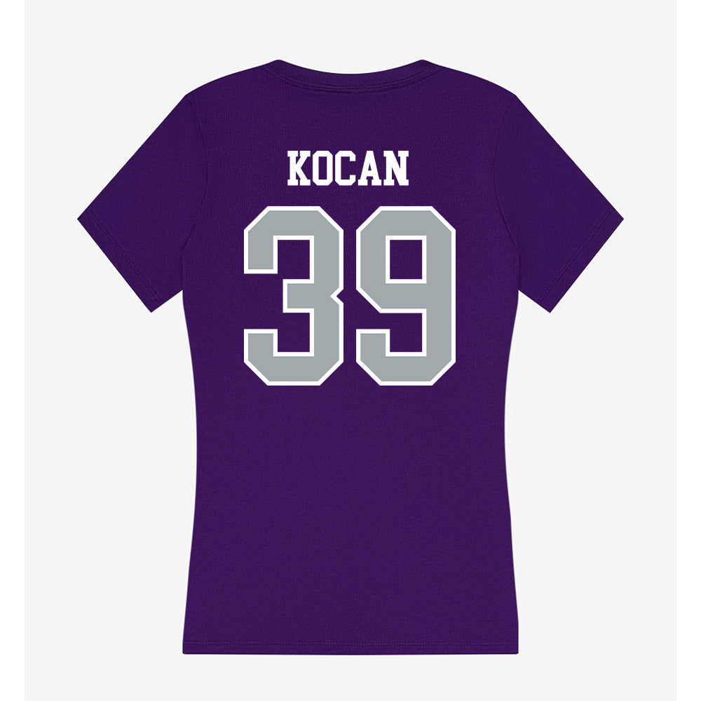UAlbany - NCAA Football : RJ Kocan - Women's V-Neck T-Shirt-1