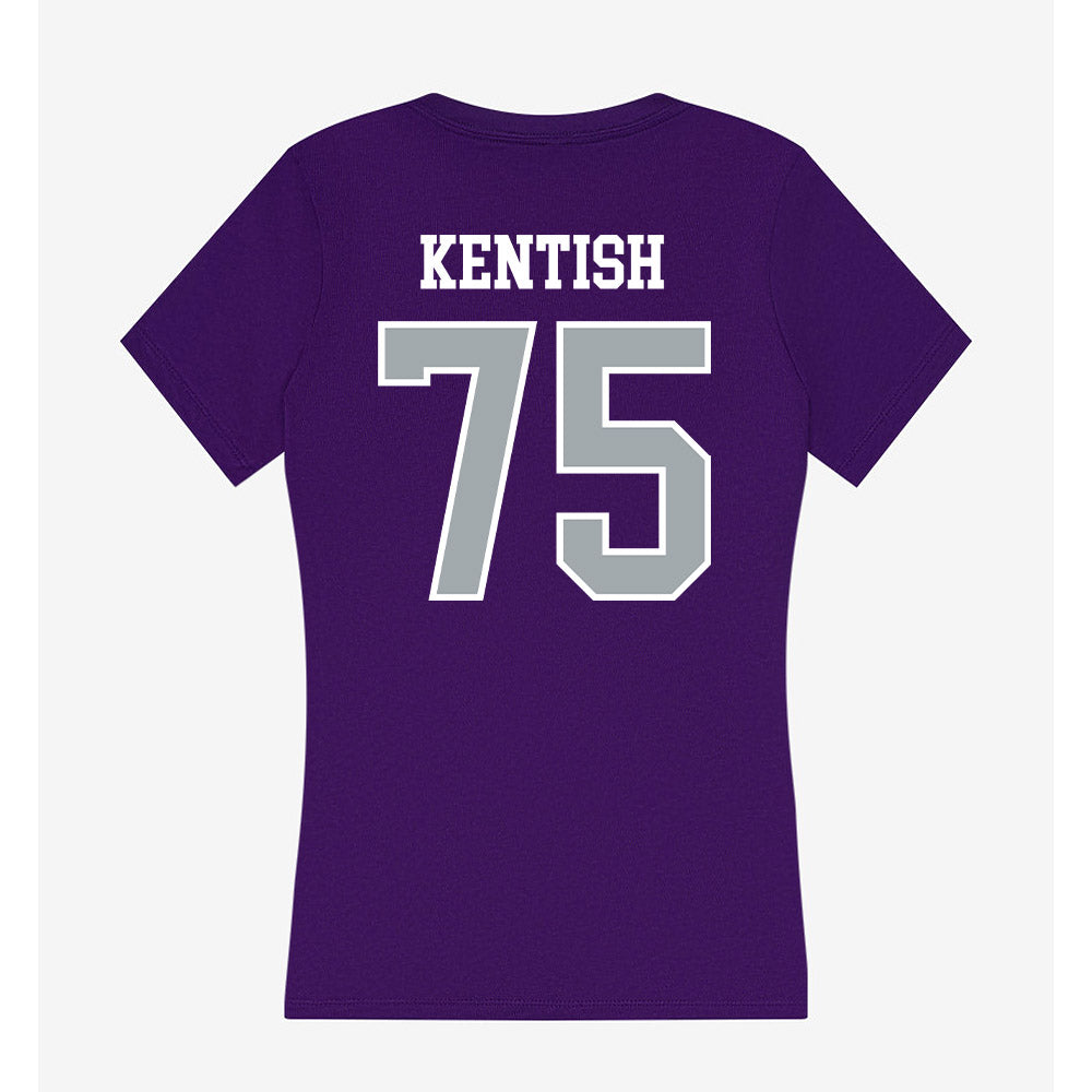 UAlbany - NCAA Football : Sean Kentish - Women's V-Neck T-Shirt-1