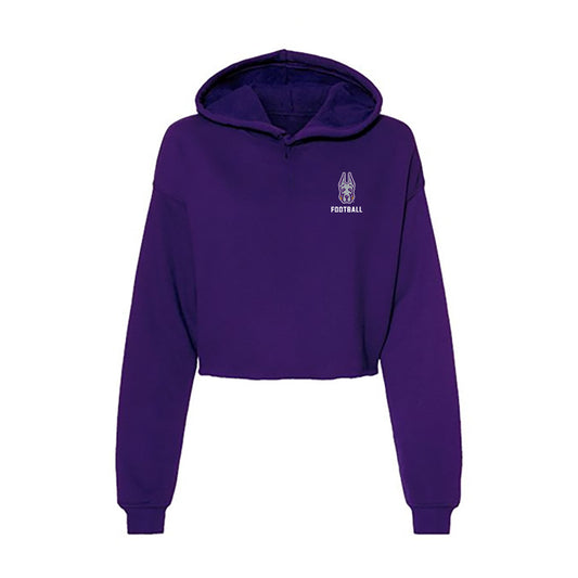UAlbany - NCAA Football : Ashanti Caviness Jr - Women's Crop Fleece Hooded Sweatshirt-0