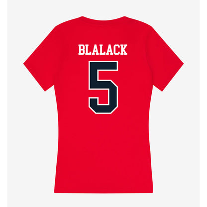 Dallas Baptist - NCAA Baseball : Jayden Blalack - Women's V-Neck T-Shirt-1