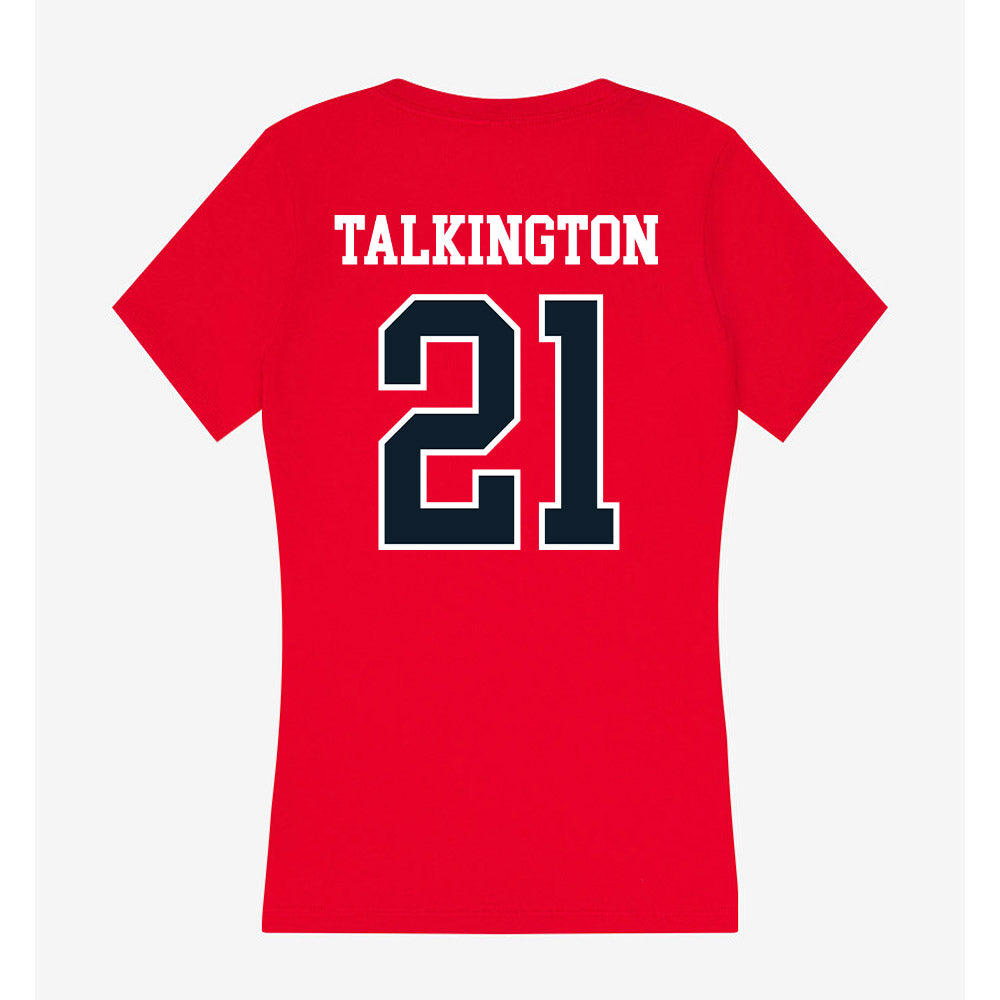 Dallas Baptist - NCAA Women's Soccer : Madeline Talkington - Women's V-Neck T-Shirt-1