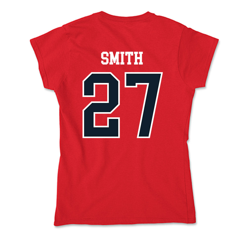 Dallas Baptist - NCAA Baseball : Russ Smith - Soft Style Women’s T-Shirt-1