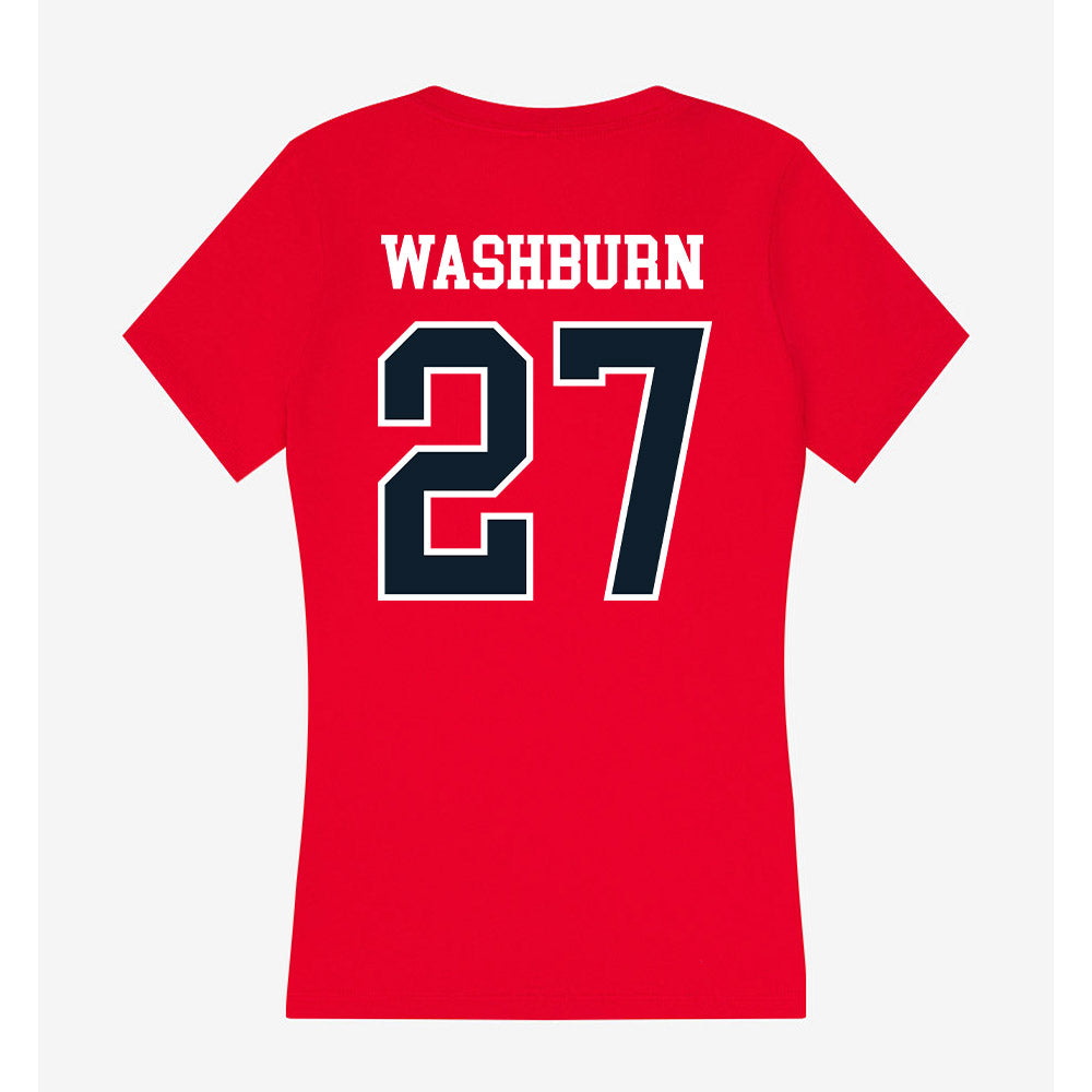 Dallas Baptist - NCAA Women's Soccer : Ashley Washburn - Women's V-Neck T-Shirt-1