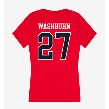 Dallas Baptist - NCAA Women's Soccer : Ashley Washburn - Women's V-Neck T-Shirt-1