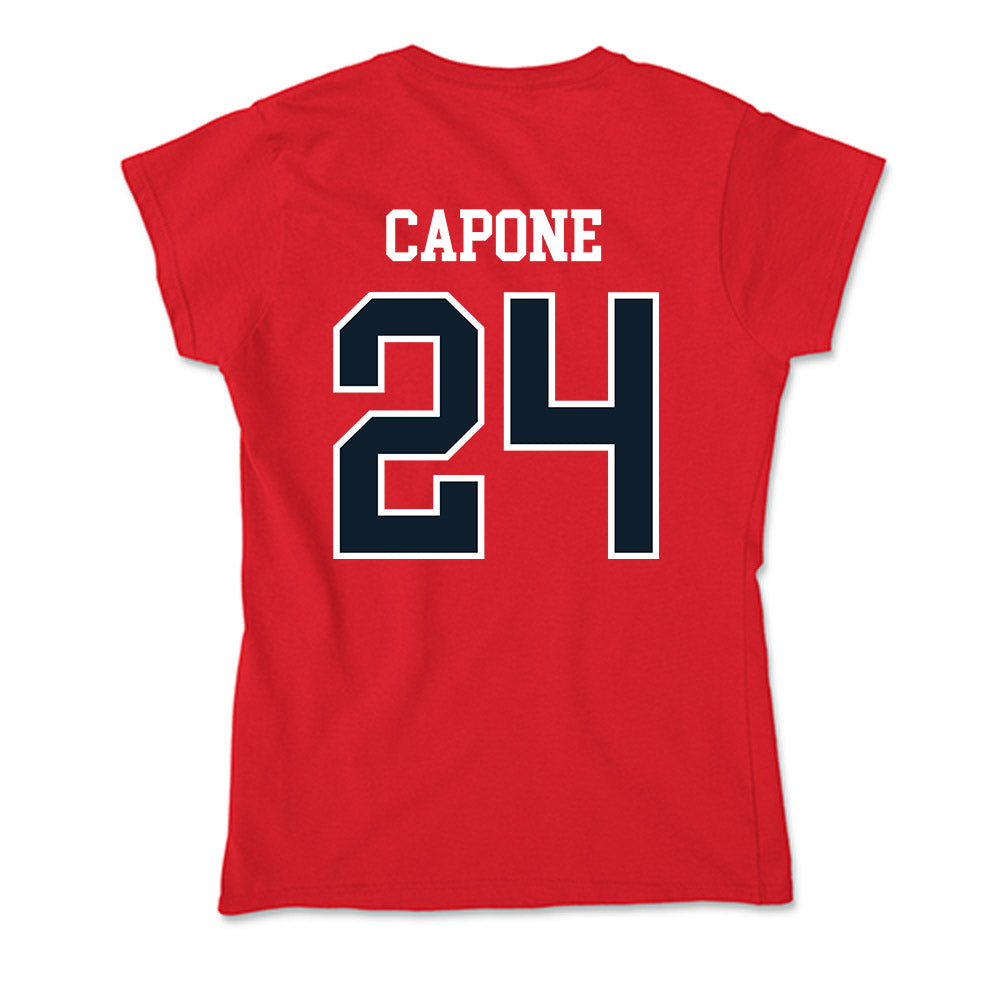 Dallas Baptist - NCAA Men's Tennis : Zach Capone - Soft Style Women’s T-Shirt-1