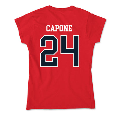 Dallas Baptist - NCAA Men's Tennis : Zach Capone - Soft Style Women’s T-Shirt-1