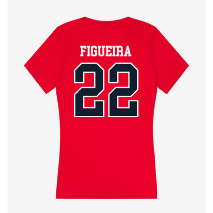 Dallas Baptist - NCAA Men's Basketball : Daniel Figueira - Women's V-Neck T-Shirt-1