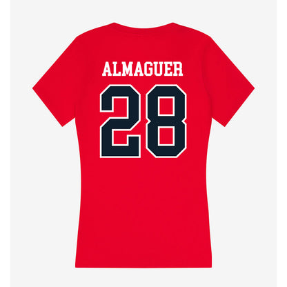 Dallas Baptist - NCAA Men's Soccer : Geovanni Almaguer - Women's V-Neck T-Shirt-1