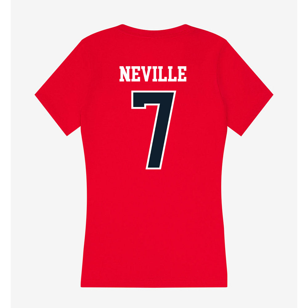 Dallas Baptist - NCAA Baseball : Cooper Neville - Women's V-Neck T-Shirt-1
