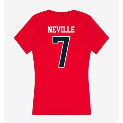 Dallas Baptist - NCAA Baseball : Cooper Neville - Women's V-Neck T-Shirt-1