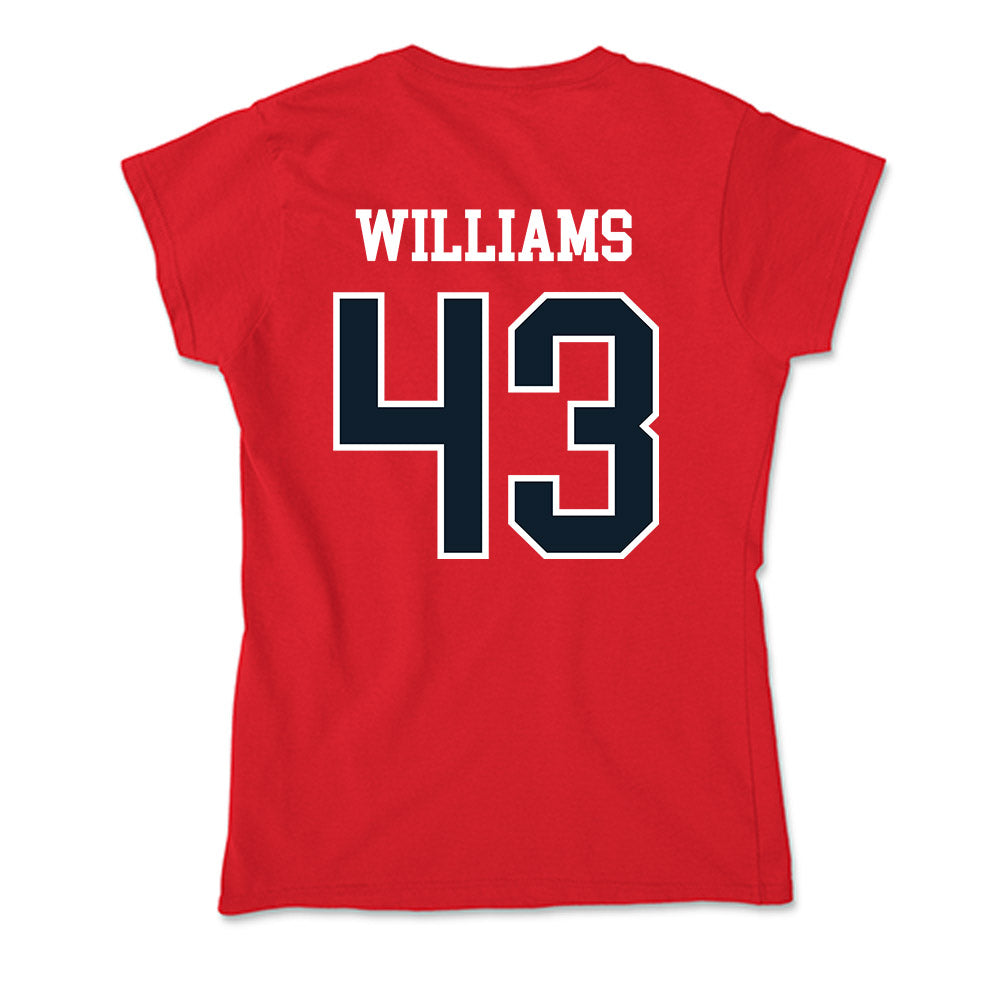 Dallas Baptist - NCAA Baseball : Miles Williams - Soft Style Women’s T-Shirt-1