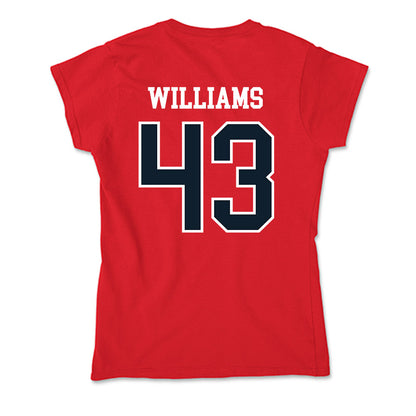 Dallas Baptist - NCAA Baseball : Miles Williams - Soft Style Women’s T-Shirt-1
