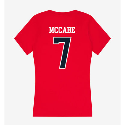Dallas Baptist - NCAA Men's Basketball : Jackson McCabe - Women's V-Neck T-Shirt-1