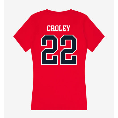 Dallas Baptist - NCAA Women's Soccer : Emma Croley - Women's V-Neck T-Shirt-1