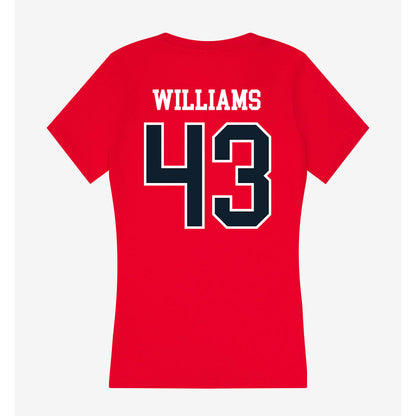 Dallas Baptist - NCAA Baseball : Miles Williams - Women's V-Neck T-Shirt-1