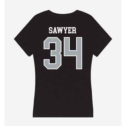 Providence - NCAA Men's Ice Hockey : Logan Sawyer - Women's V-Neck T-Shirt-1