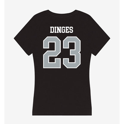 Providence - NCAA Women's Basketball : Ashley Dinges - Women's V-Neck T-Shirt-1