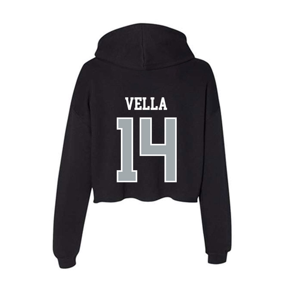 Providence - NCAA Men's Soccer : Michael Vella - Women's Crop Fleece Hoodie-1
