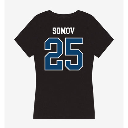 Saint Peter's - NCAA Men's Soccer : Kaloyan Somov - Women's V-Neck T-Shirt-1