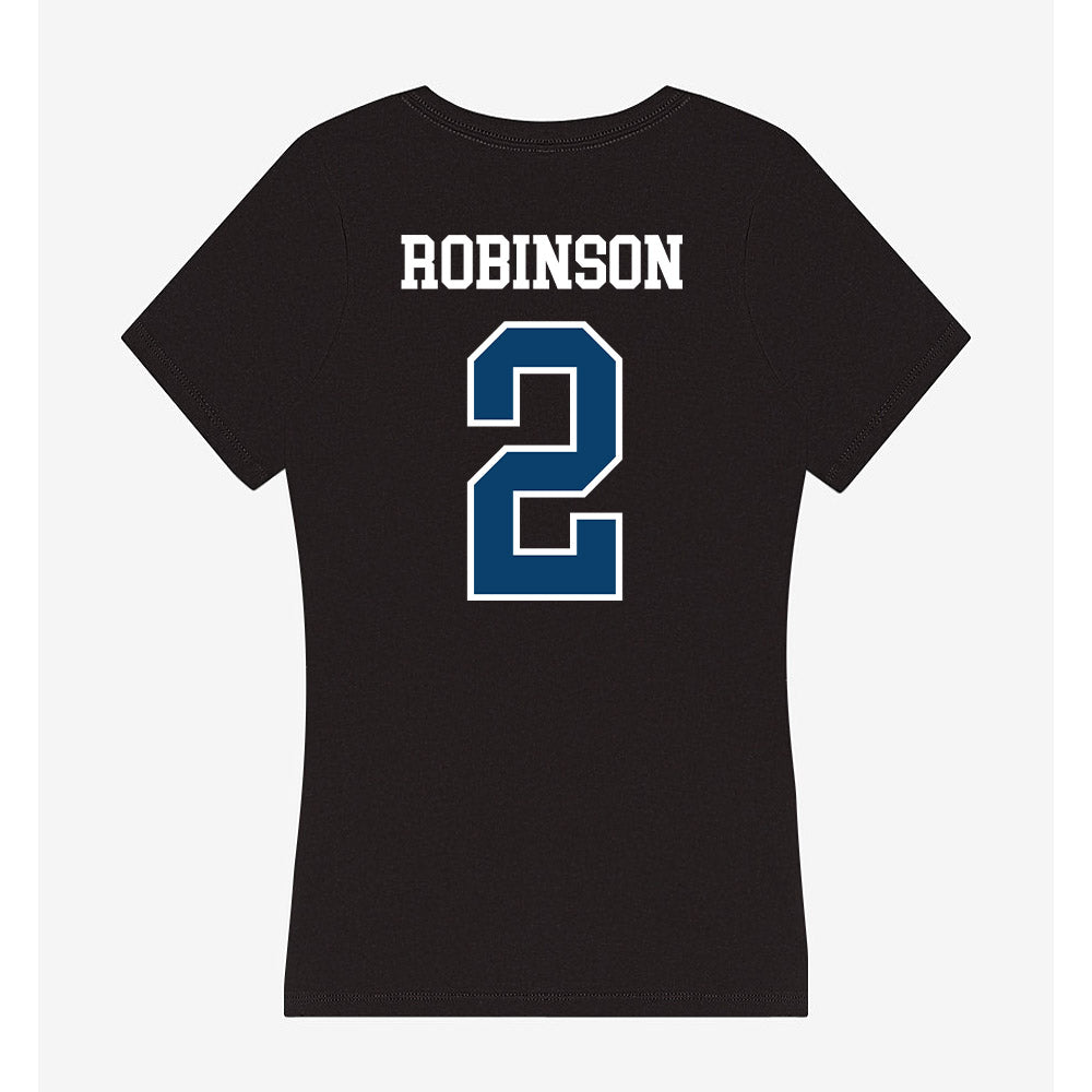 Saint Peter's - NCAA Men's Basketball : Tj Robinson - Women's V-Neck T-Shirt-1