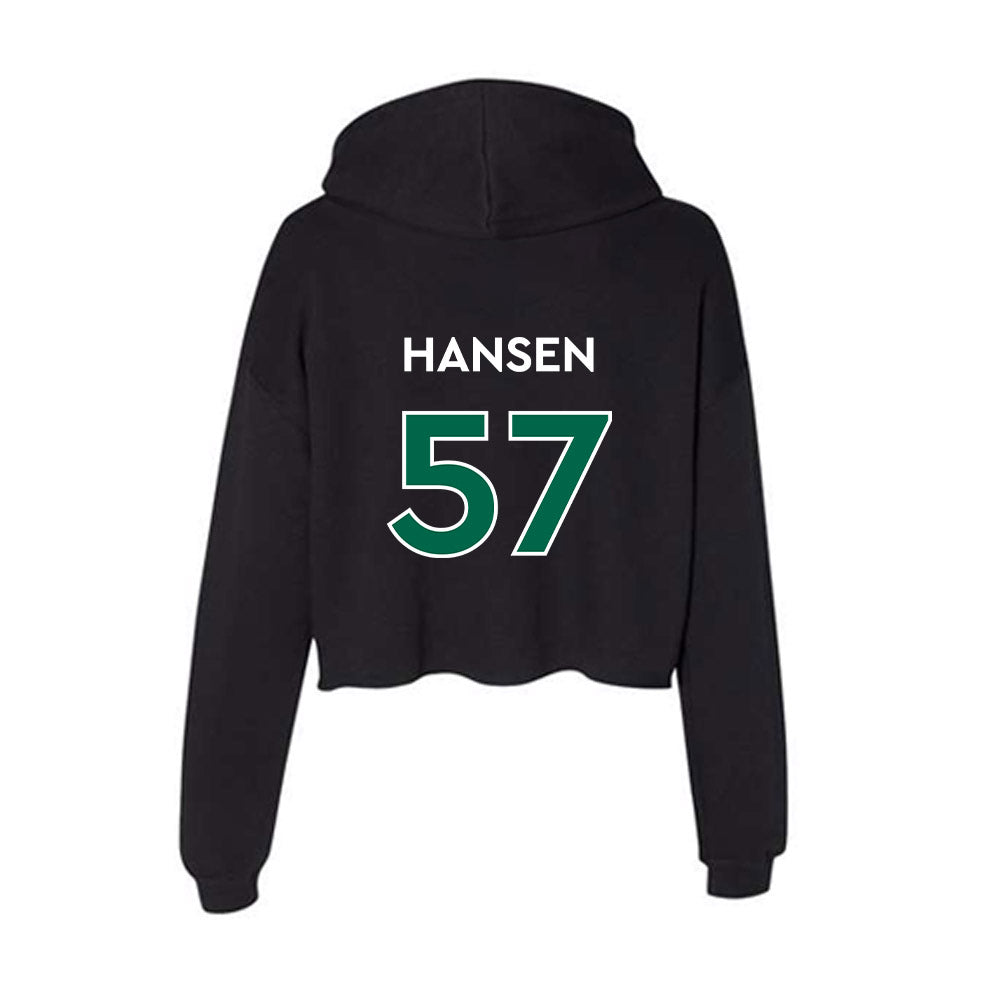 Illinois Wesleyan - NCAA Football : Zach Hansen - Women's Crop Fleece Hoodie-1