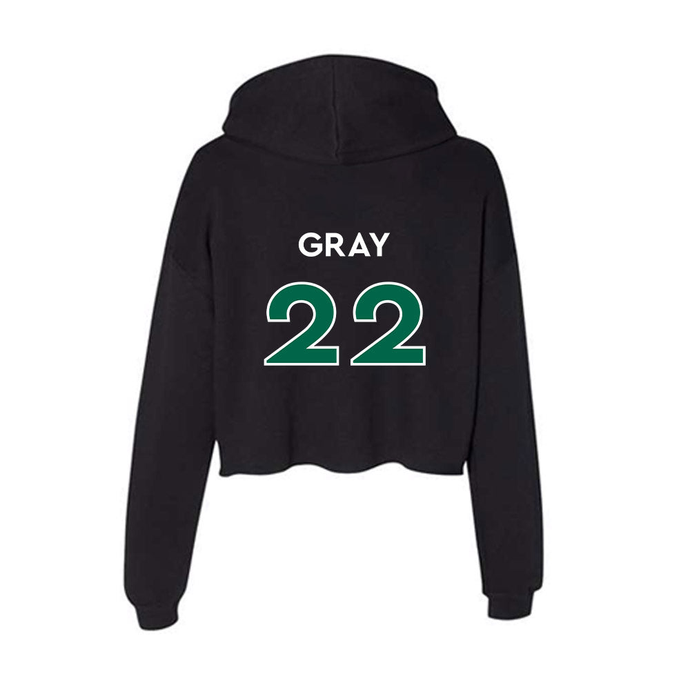 Illinois Wesleyan - NCAA Football : Malik Gray - Women's Crop Fleece Hoodie-1