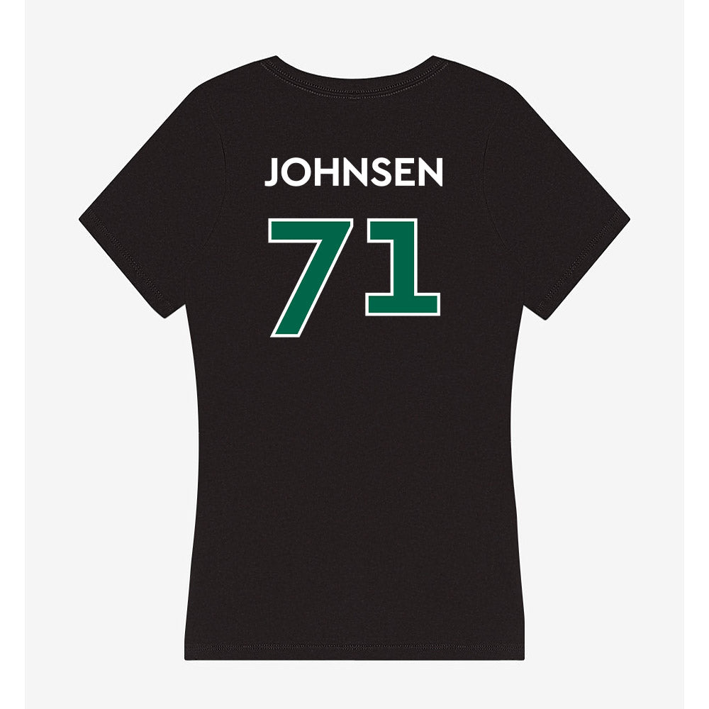 Illinois Wesleyan - NCAA Football : Luke Johnsen - Women's V-Neck T-Shirt-1