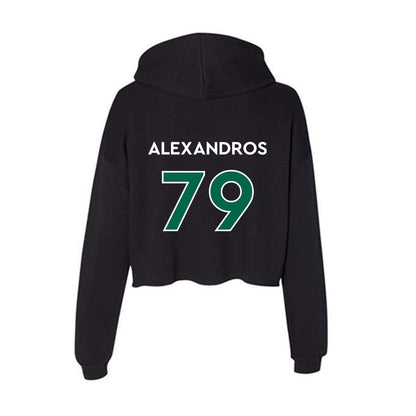 Illinois Wesleyan - NCAA Football : Christos Alexandros - Women's Crop Fleece Hoodie-1