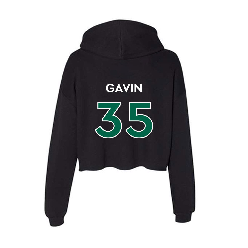 Illinois Wesleyan - NCAA Football : John Gavin - Women's Crop Fleece Hoodie-1