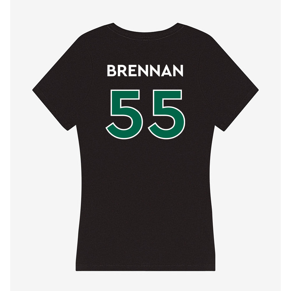 Illinois Wesleyan - NCAA Football : Mac Brennan - Women's V-Neck T-Shirt-1