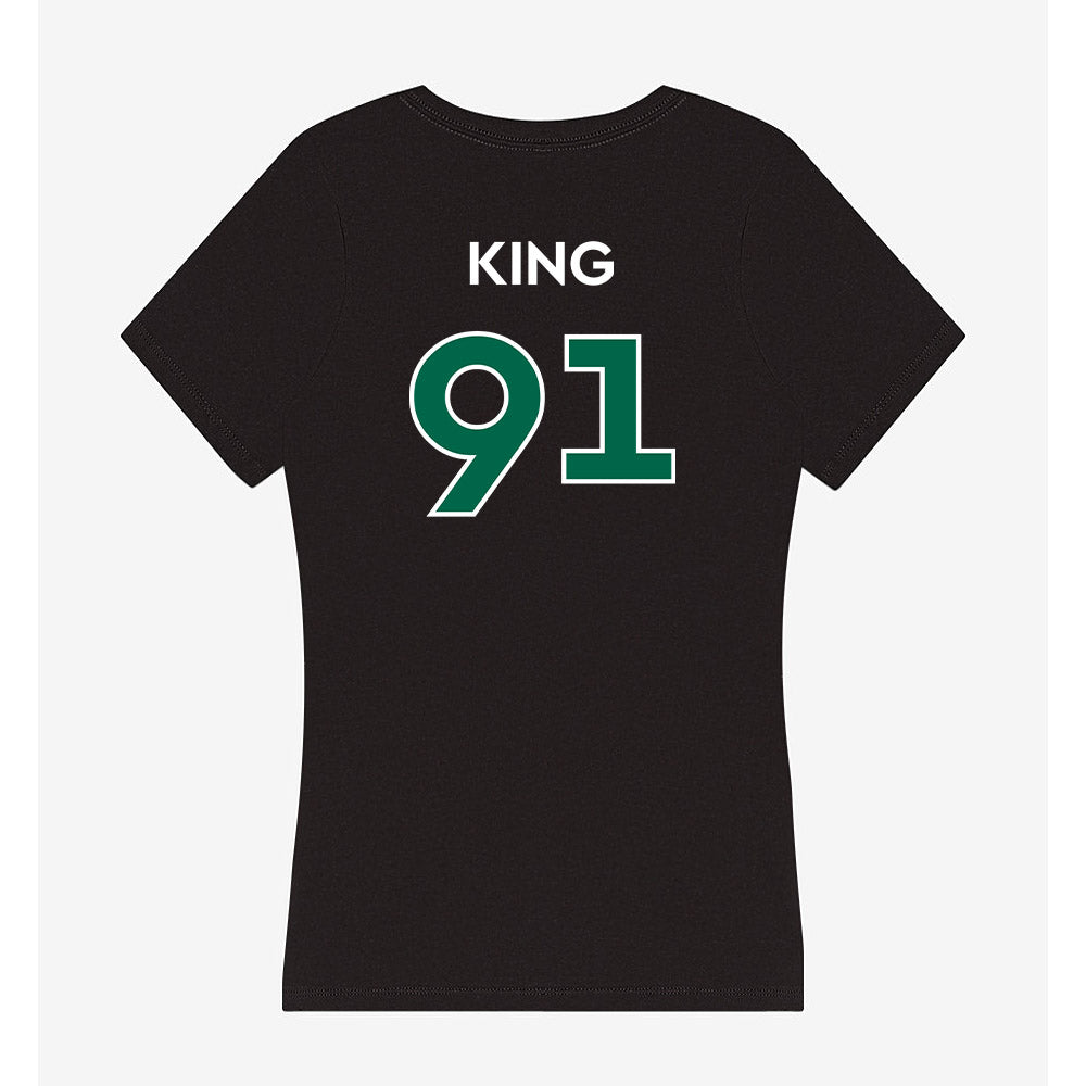 Illinois Wesleyan - NCAA Football : Anaijs King - Women's V-Neck T-Shirt-1