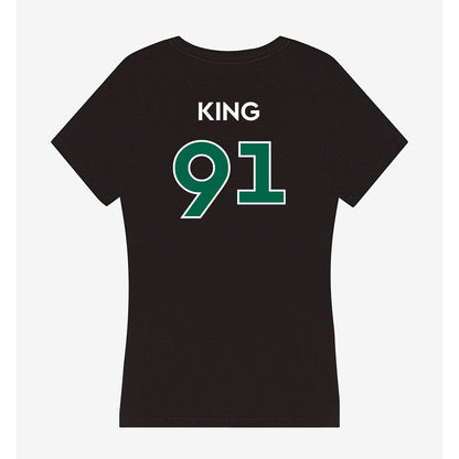 Illinois Wesleyan - NCAA Football : Anaijs King - Women's V-Neck T-Shirt-1