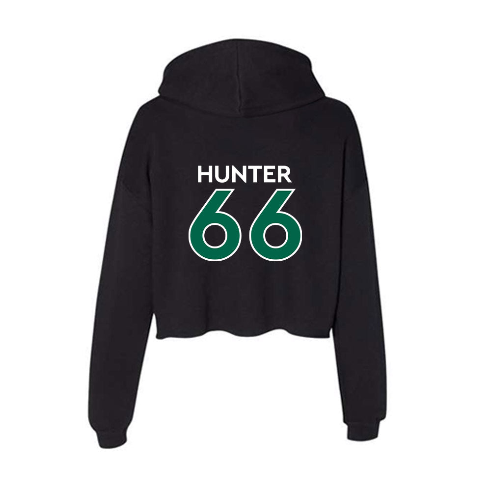 Illinois Wesleyan - NCAA Football : Demarco Hunter - Women's Crop Fleece Hoodie-1