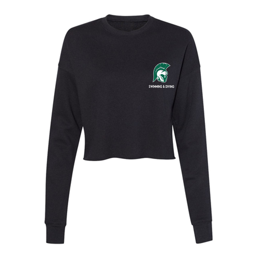 Illinois Wesleyan - NCAA Women's Swimming & Diving : Sarah Worsley - Women's Cropped Crew Fleece-0